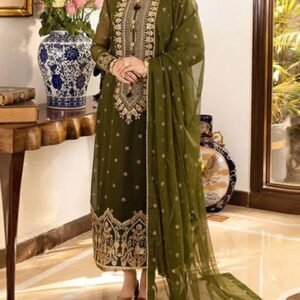 Fancy Chiffon Dupatta with Lace Trim