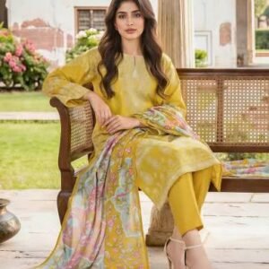 3 Piece Unstitched Printed Lawn Suit